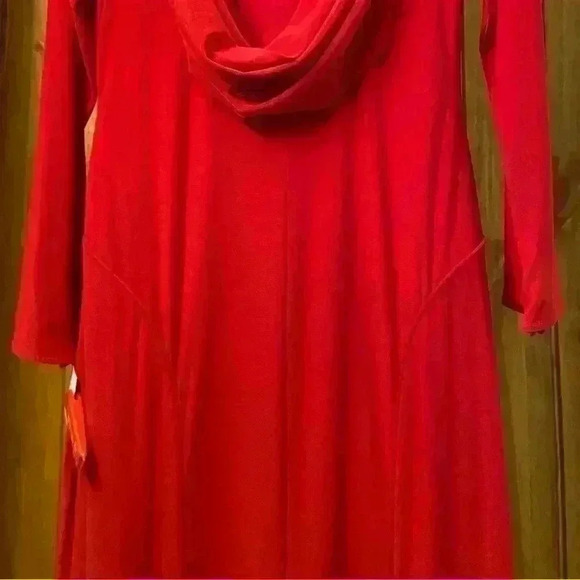 Leena By Mac Duggal Long Sleeve Cowl Back Red Jersey Gown 25929-New - Picture 11 of 16